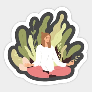 Yoga and Meditation in nature Sticker